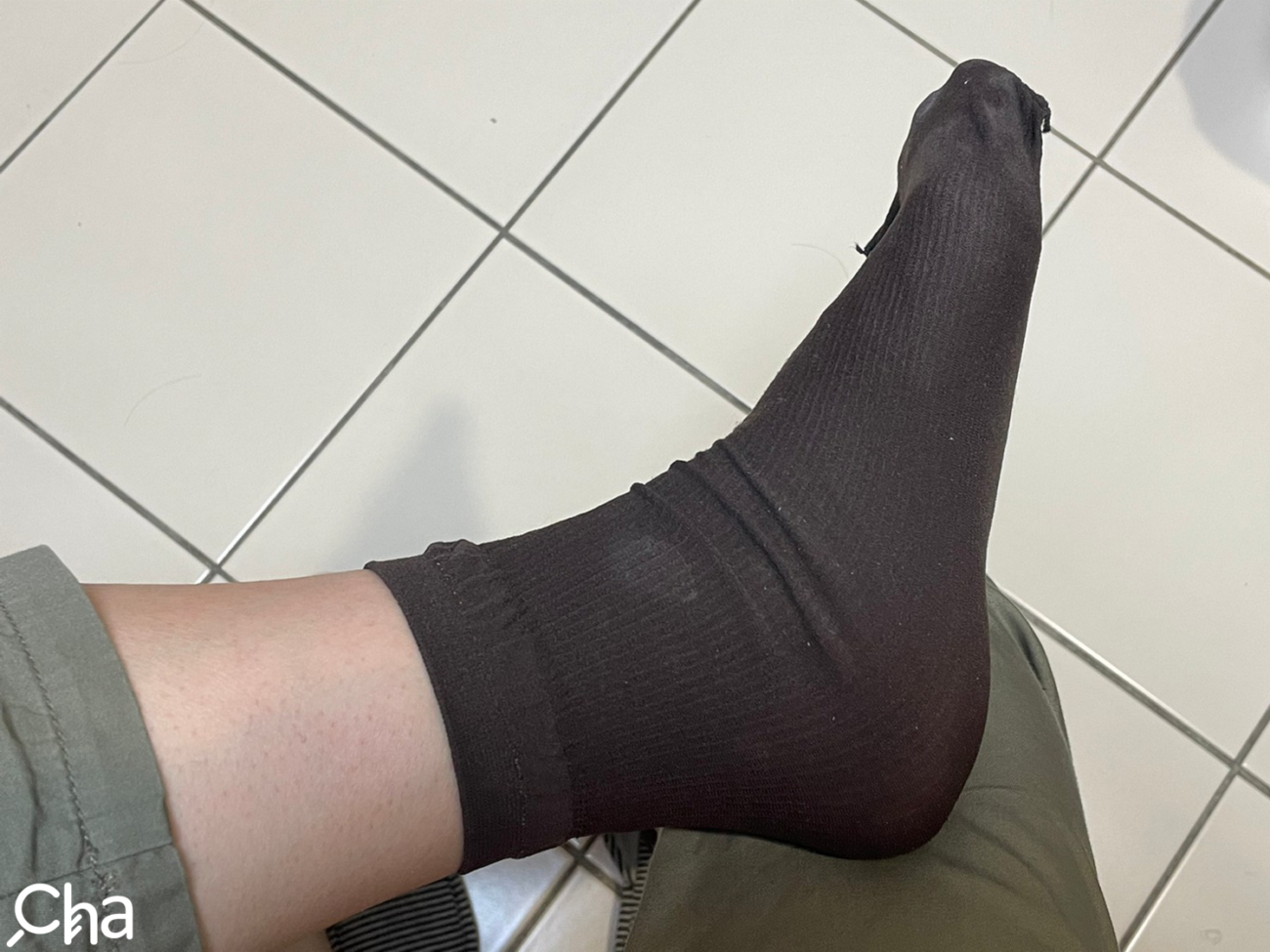 實測纖水元素期間穿的糖果襪