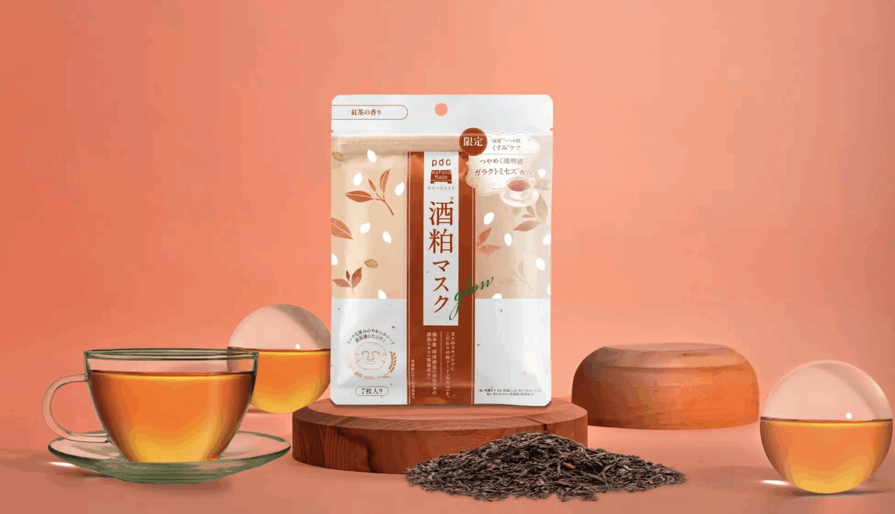 Wafood Made 酒粕系列glow 曾推出「酒粕×紅茶」的限定款面膜