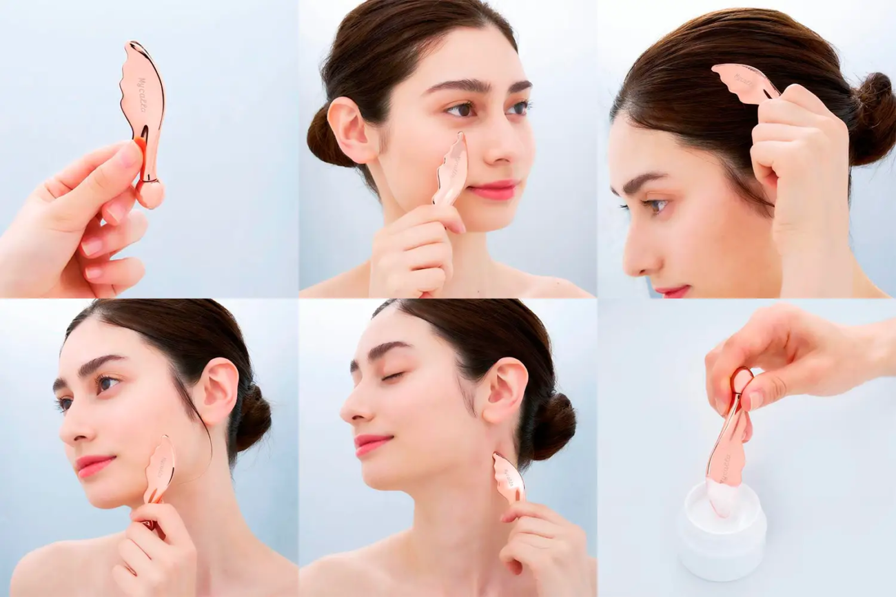 Mycalla 臉部W滾輪刮痧棒